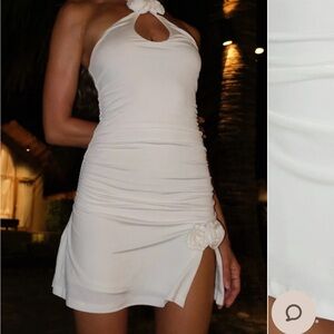 MESHKI WHITE MINI DRESS